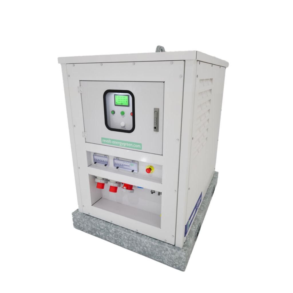Coffret électrique de distribution pour alimentation temporaire avec contrôle et protections intégrés.