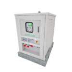 Coffret électrique de distribution pour alimentation temporaire avec contrôle et protections intégrés.